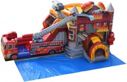 Firetruck Bounce House with Slide