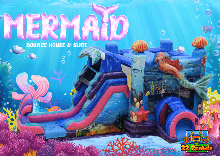 Mermaid Bounce House with Slide