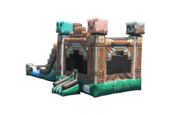 CLG IP02 Pixelated20Inflated20Pool20LG20Combo HR 04 1770150577 Pixle Bounce House with Slide