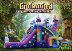 Enchanted Bounce House with Slide
