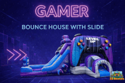 Gamer Bounce House with Slide