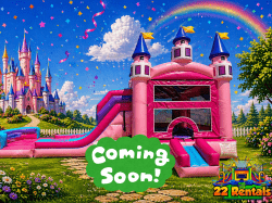 Glitter Grand Royal Bounce House with Slide