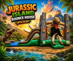 Jurassic Island Bounce House with Slide