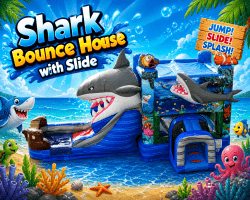 Shark Bounce House with Slide