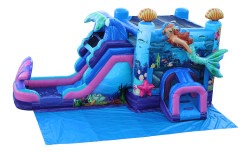 mermaid20combo20wetdry v sl20include20ground20coverasee 1 Mermaid Bounce House with Slide