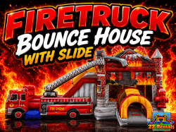 Firetruck Bounce House with Slide