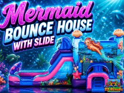 Mermaid Bounce House with Slide