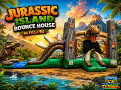 Jurassic Island Bounce House with Slide